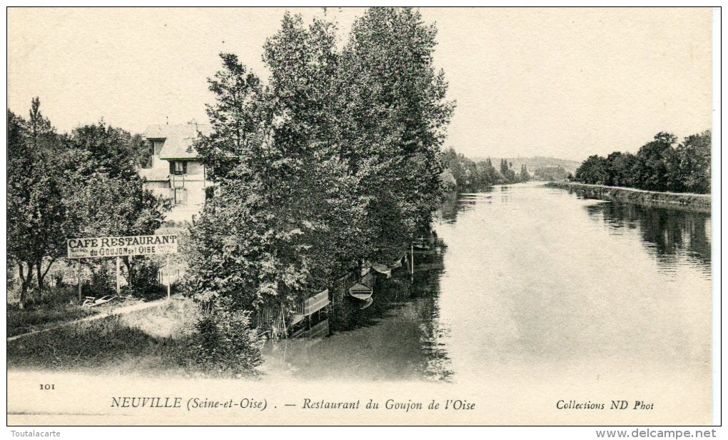 CPA 95 NEUVILLE RESTAURANT DU GOUJON DE L OISE - Neuville-sur-Oise