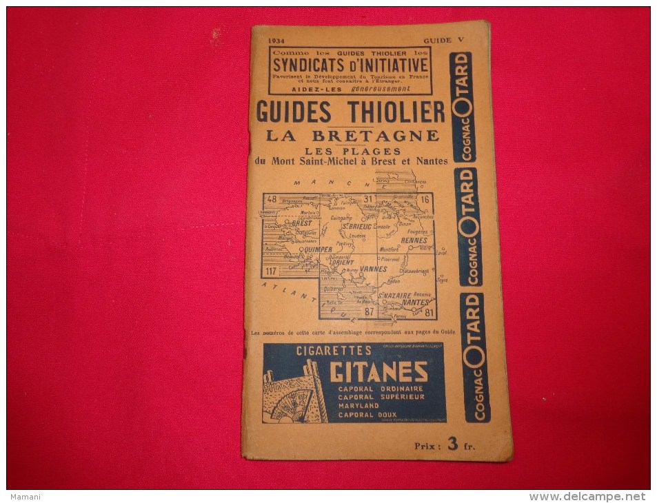 Lot De 9 Guides Thiolier 1935-1934-1933-differentes Regions Voir Liste-. - Tourisme