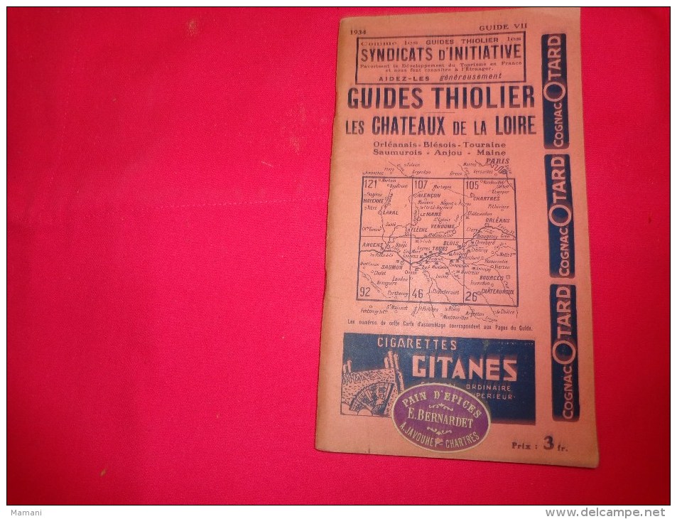 lot de 9 guides thiolier 1935-1934-1933-differentes regions voir liste-.