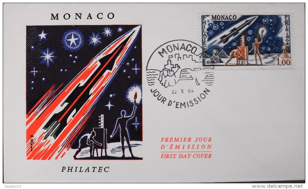 MONACO - PREMIER JOUR D'EMISSION - PHILATEC - Monaco Le  22 - 5 - 64 - Parfait état - FDC