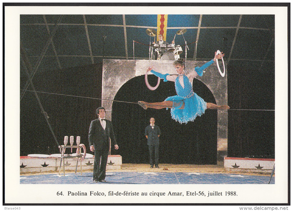 CPM - Les Mille Et Un Travaux De L´Homme - ETEL, Paolina Folco, Fil-de-fériste Au Cirque Amar - 1988 - Cirque