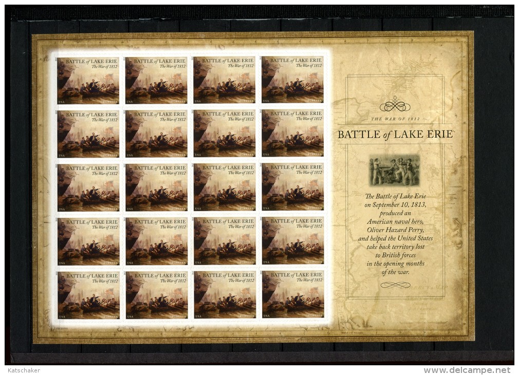 237432097 USA POSTFRIS MINT NEVER HINGED POSTFRISCH EINWANDFREI   SCOTT  4805 Pane Battle Of Lake Erie - Nuovi