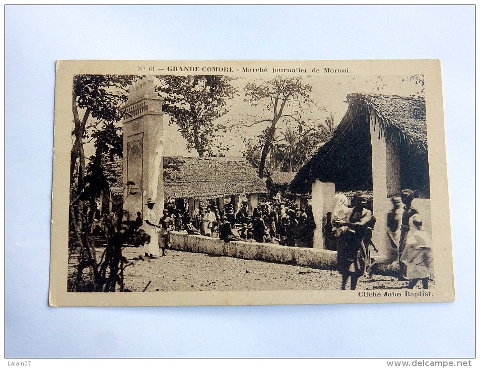 Carte Postale Ancienne : MAYOTTE: Grande Comore, Marché Journalier De MORONI - Mayotte