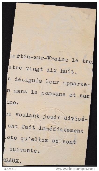 CACHET Sur Fragment Papier Spécial 5F40 - ACTES De L'ETAT CIVIL Et EXPEDITIONS - Daté Du 23 Février 1927 - En Bon état - Seals Of Generality