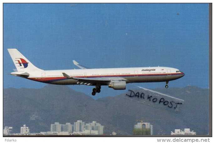 Airbus A330-322 Aircraft MALAYSIA AIRLINES A 330  Avion Aviation Aiplane A.330  Luft HONG KONG - 1946-....: Moderne
