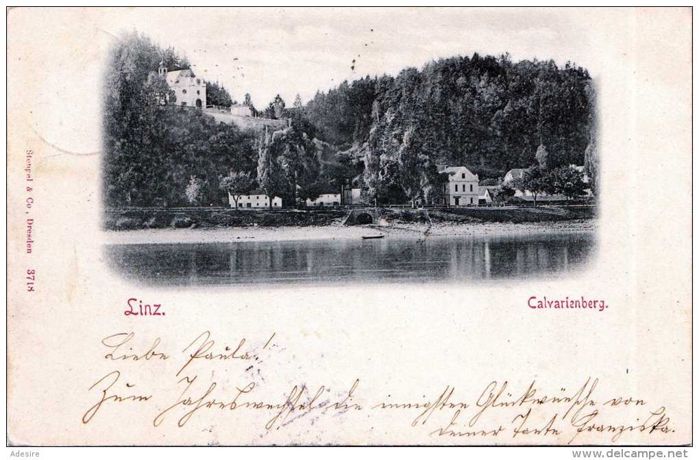 LINZ Calvarienberg 1889 Gel.v. Gallneukirchen N. Wien, 2 Kreuzer Frankierung - Linz