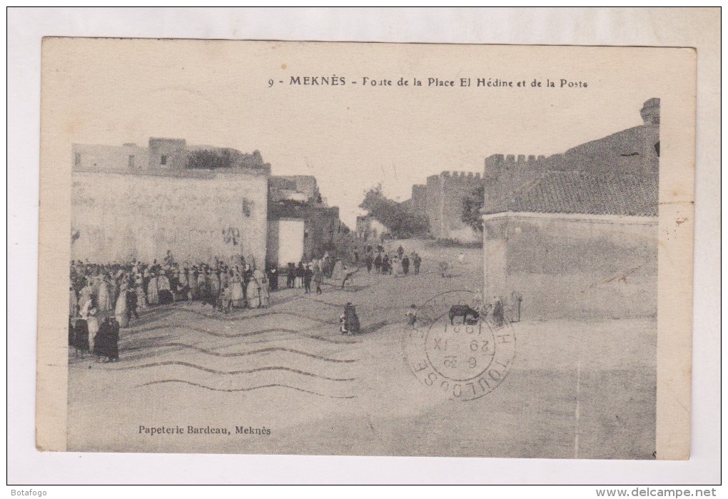 CPA MEKNES, POSTE DE LA PLACE EL HEDINE - Meknes