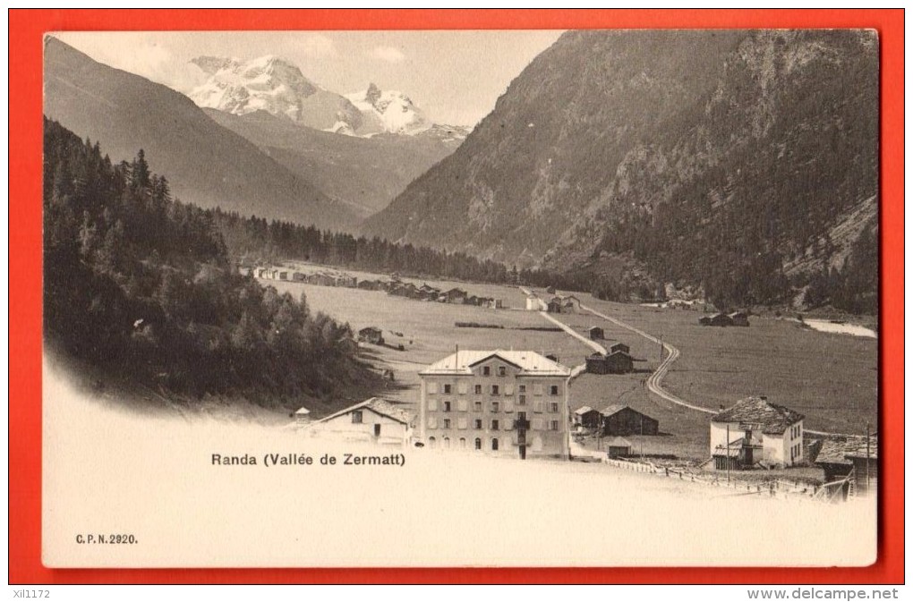 YY0296-24 Hotel Weisshorn, Randa.Précurseur. Non Circulé. C.P.N.  2920 - Randa