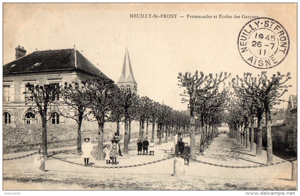 NEUILLY -St-FRONT --Promenades Et écoles Des Garçons - Autres & Non Classés