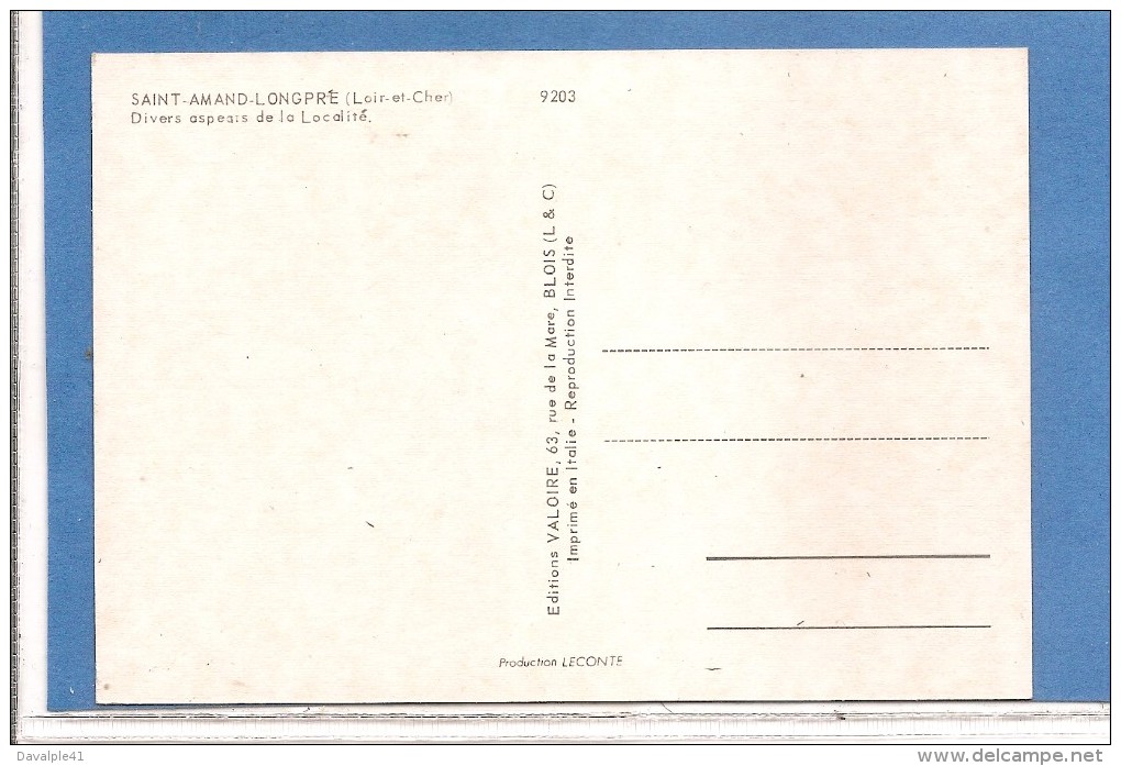 41 SAINT AMAND- LONGPRE  MULTIVUES TRES BON ETAT 2 SCANS - Saint Amand Longpre