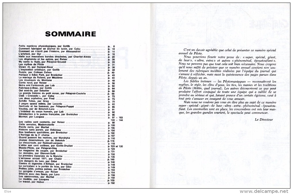 PILOTE ANNUEL  NOV 1971  -  164 PAGES - Pilote