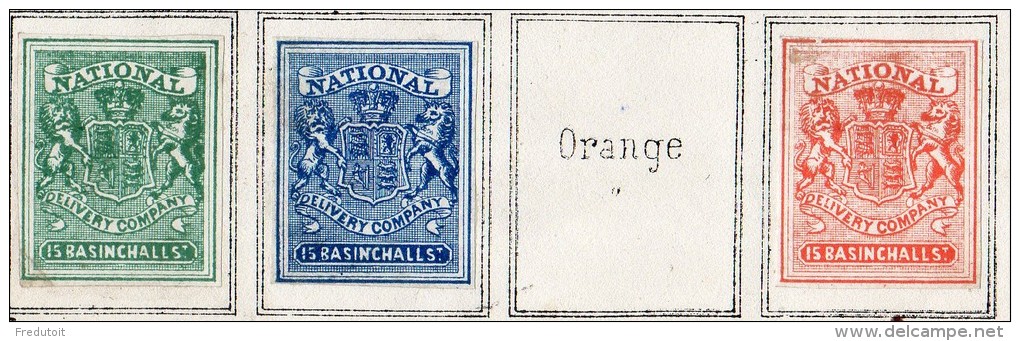DELIVERY COMPANY - NATIONAL - 3 STAMPS - NON DENTELE - Fiscaux