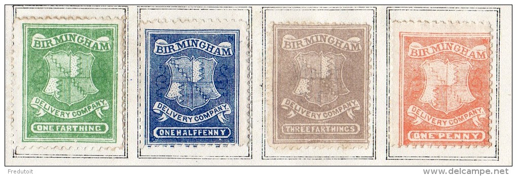 DELIVERY COMPANY - BIRMINGHAM - 4 STAMPS - Fiscale Zegels