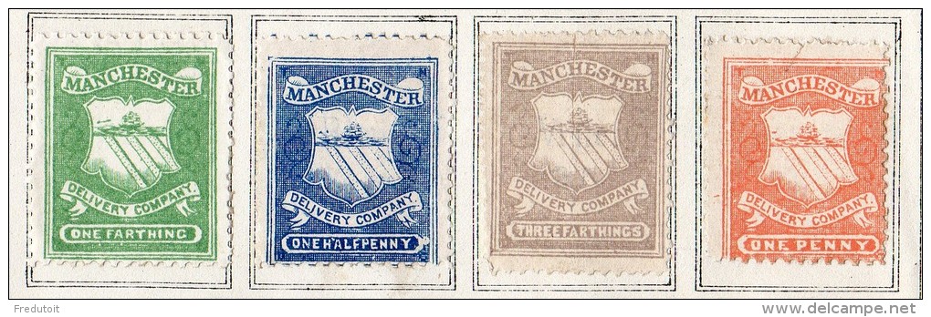 DELIVERY COMPANY - MANCHESTER - 4 STAMPS - Revenue Stamps