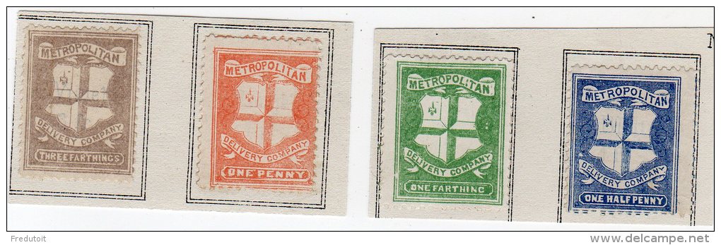 DELIVERY COMPANY - METROPOLITAN - 4 STAMPS - Fiscaux