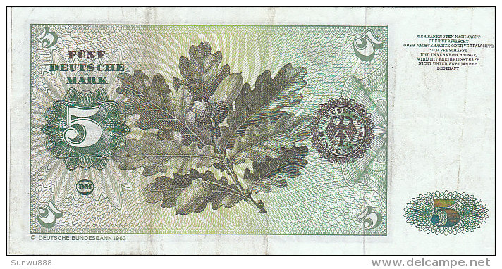 1980- Fünf 5 Mark - 5 Deutsche Mark