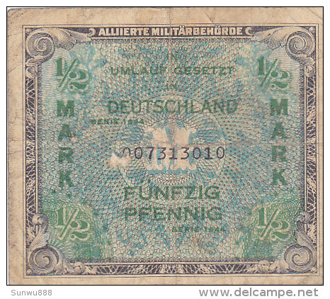 Fünfzig Pfennig - 1/2 Mark - Allierte Militärbehörde 1944 - Otros & Sin Clasificación