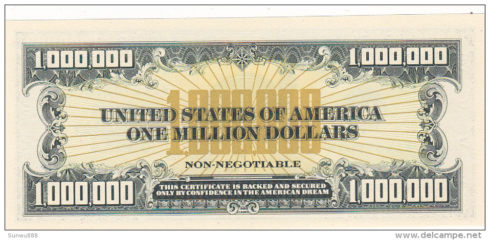 One Million Dollars 1.000.000  (UNC, FDC, Perfect)...american Dream - Other & Unclassified