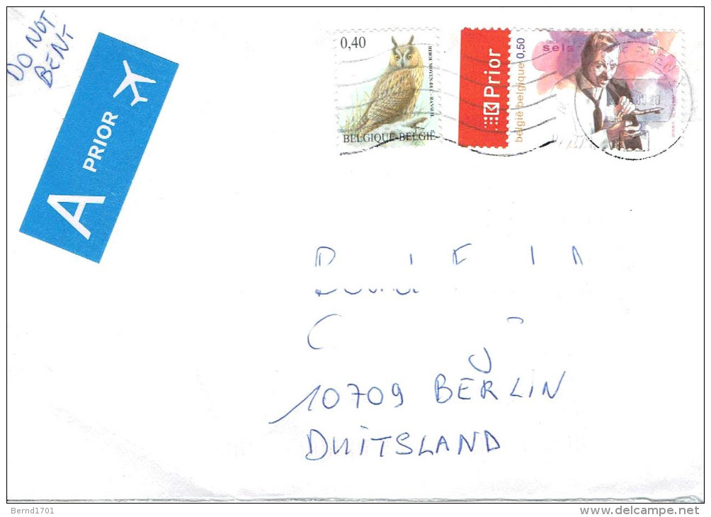 Belgien / Belgium - Umschlag Echt Gelaufen / Cover Used  (459) - Briefe U. Dokumente