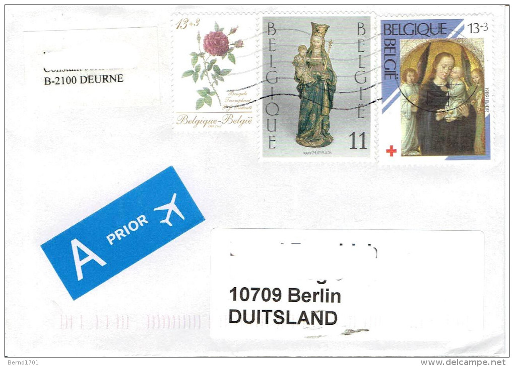 Belgien / Belgium - Umschlag Echt Gelaufen / Cover Used  (461) - Briefe U. Dokumente