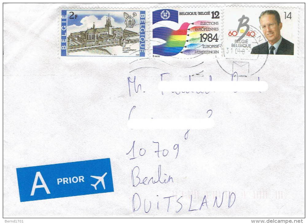 Belgien / Belgium - Umschlag Echt Gelaufen / Cover Used  (464) - Briefe U. Dokumente
