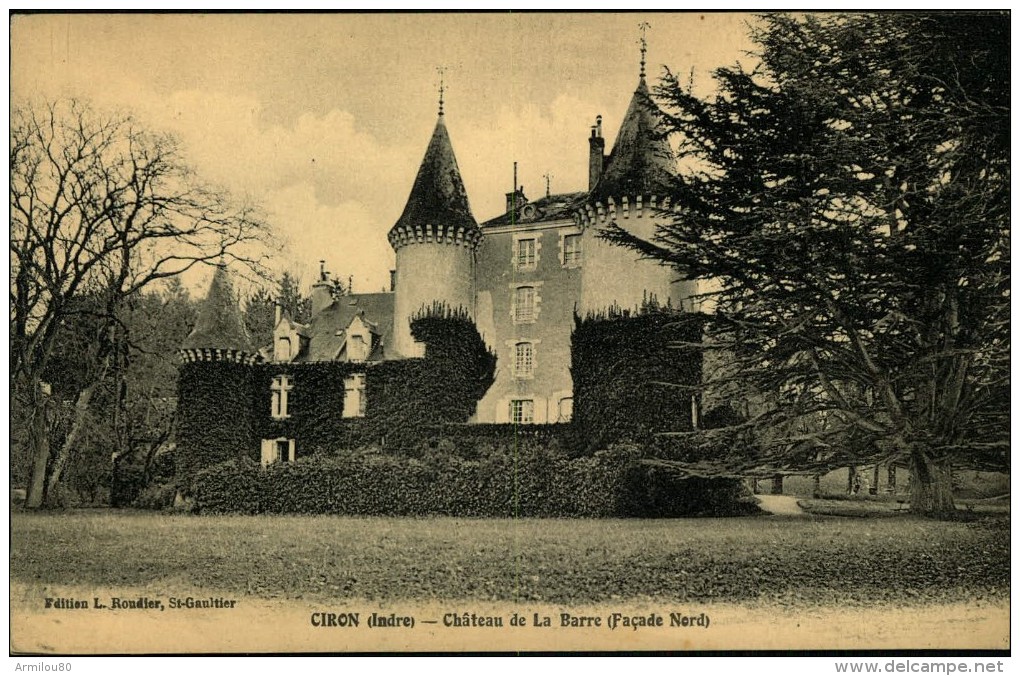 N°889 JJJ 63  CIRON CHATEAU DE LA BARRE FACADE NORD - Sonstige & Ohne Zuordnung