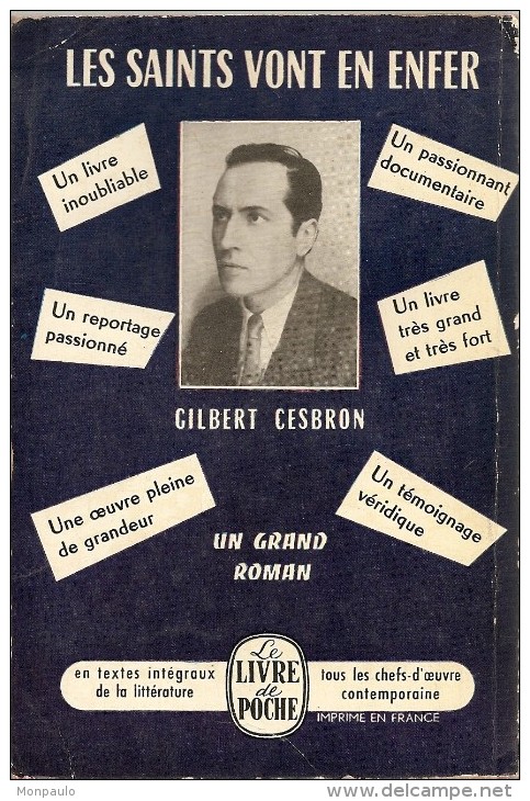 Roman. Gilbert Cesbron. Les Saints Vont En Enfer (Livre De Poche, Texte Intégral) N°129 - Roman Noir