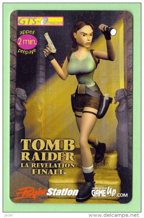 OMNICOM *** TOMB RAIDER *** LARA CROFT *** 2mn 71 000ex ***Les Scans Representent La Carte En Vente *** (A2-P16) - Other & Unclassified