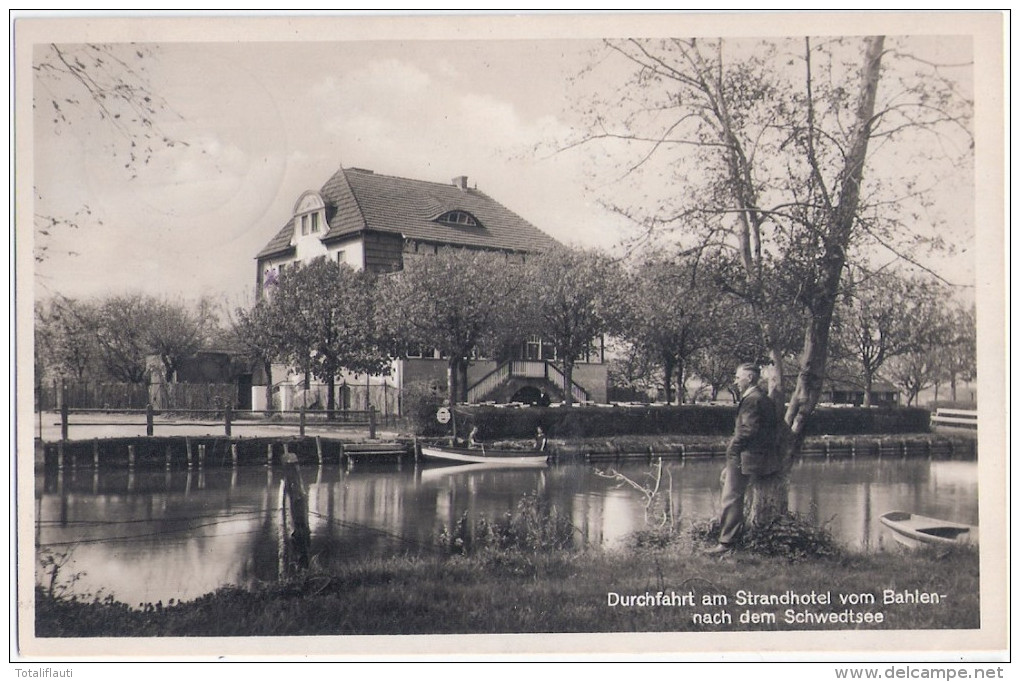 FÜRSTENBERG Mecklenburg Durchfahrt Strandhotel Vom Bahlen Nach Dem Schwedtsee Genießer 13.8.1934 Gelaufen - Fuerstenberg