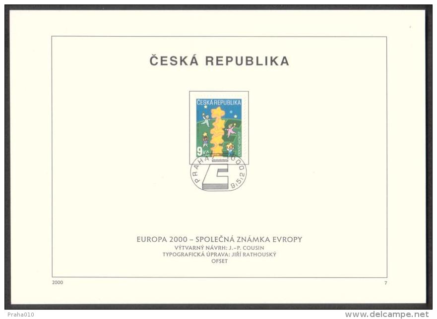 Czech Rep. / First Day Sheet (2000/07) Praha: EUROPA 2000; Jean-Paul Cousin "The Building Of Europe" - 2000