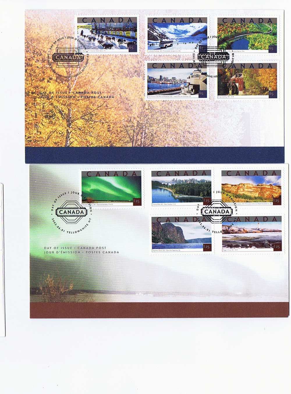 2002  Tourist Attraction Booklet Stamps  US & Internatonal Rates Sc 1952-3 - 2001-2010