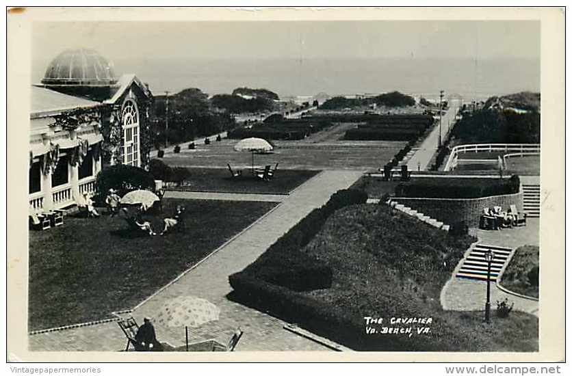 248865-Virginia, Virginia Beach, RPPC, Cavalier Hotel, Terrace Slope - Virginia Beach