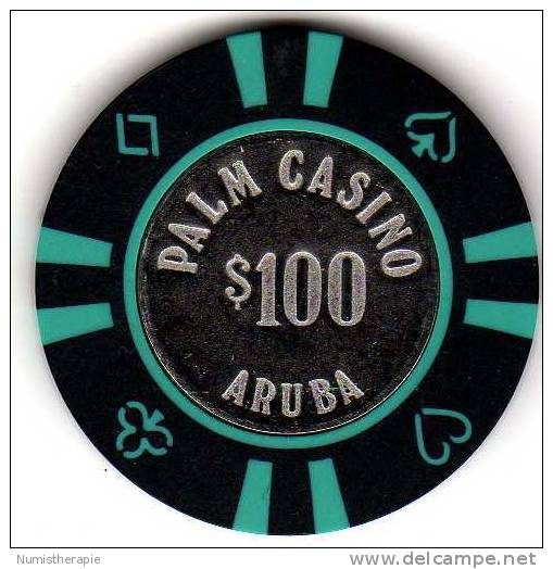 Jeton De Casino : Palm Casino Aruba $100 - Casino