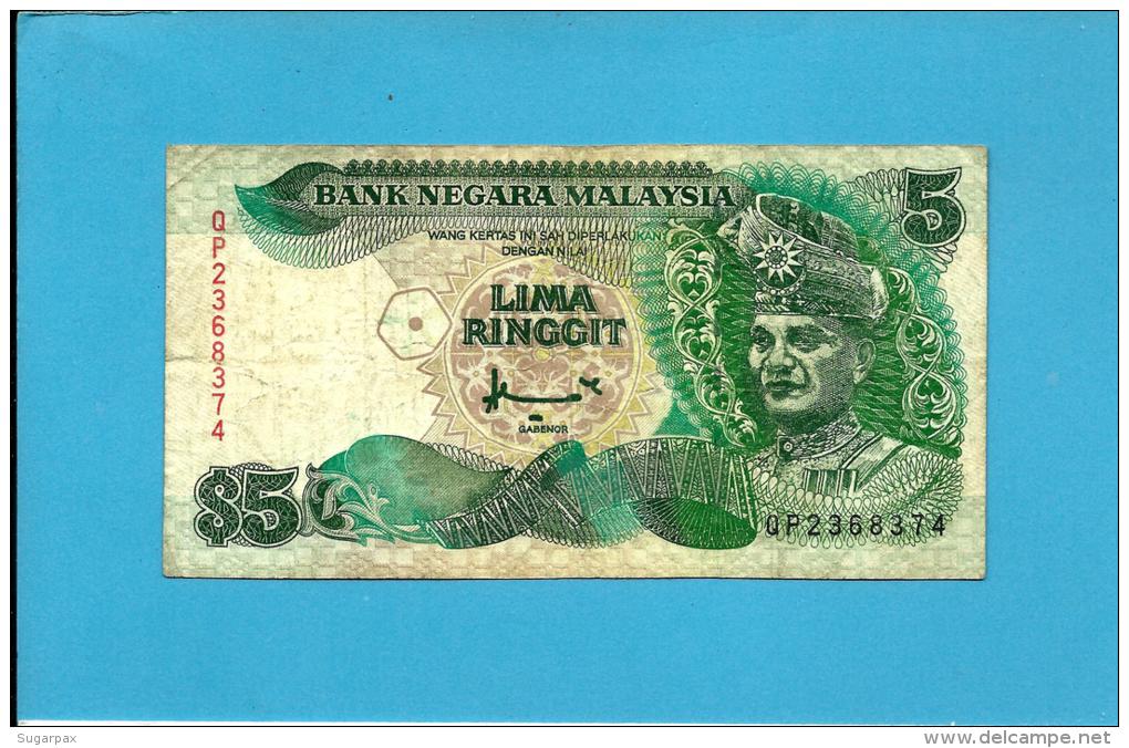 MALAYSIA - 5 RINGGIT -  ND (1998 ) - P 35A - But SOLID Security Thread - Sign. Ahmed Mohd. Don - King T. A. Rahman - Malasia