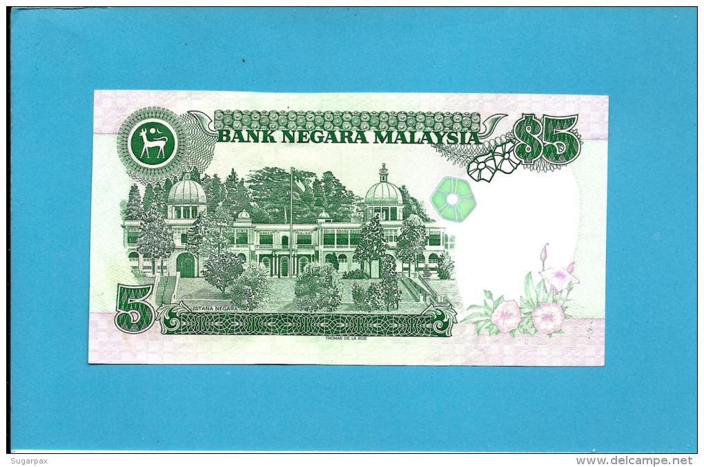 MALAYSIA - 5 RINGGIT -  ND (1989 ) - P 28.b - Sign. Datuk Jaafar Hussein - King T. A. Rahman - 2 Scans - Malaysia