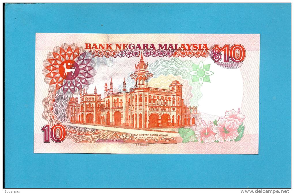 MALAYSIA - 10 RINGGIT -  ND (1989 ) - P 29A - UNC. -  Sign. Datuk Jaafar Hussein - Printer BABN - King T. A. Rahman - Malasia