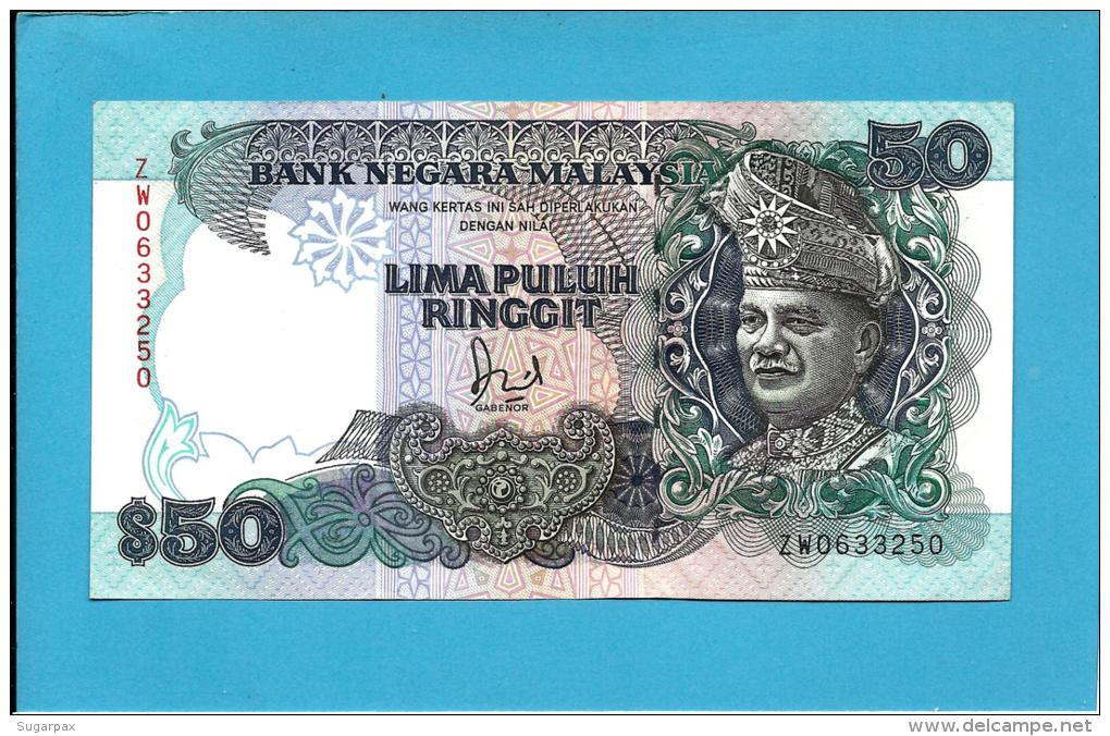 MALAYSIA - 50 RINGGIT -  ND (1987 ) - P 31 - Prefix ZW - Sign. Datuk Jaafar Hussein - Printer TLDR - King T. A. Rahman - Maleisië