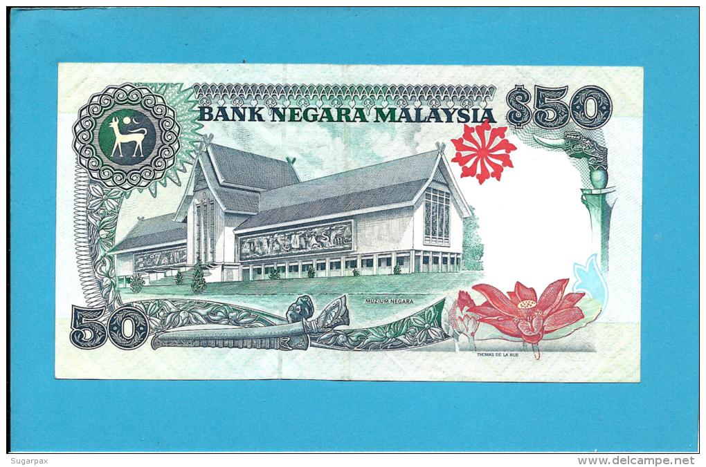 MALAYSIA - 50 RINGGIT -  ND (1987 ) - P 31 - Prefix ZW - Sign. Datuk Jaafar Hussein - Printer TLDR - King T. A. Rahman - Malaysie