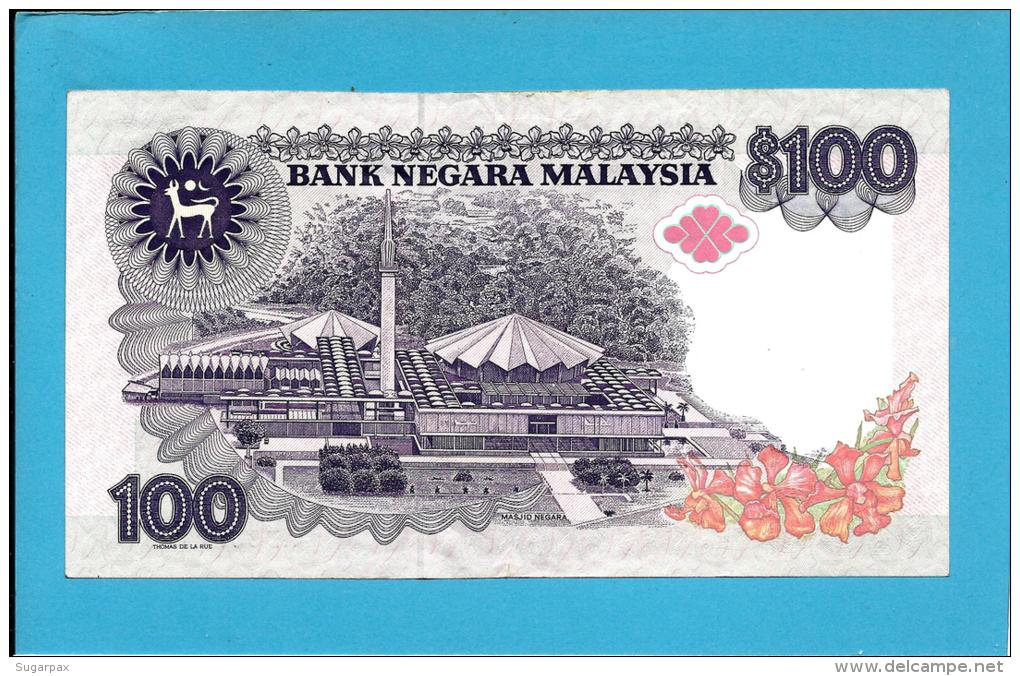 MALAYSIA - 100 RINGGIT -  ND (1989 ) - P 32 - Sign. Datuk Jaafar Hussein - Printer TLDR - King T. A. Rahman - 2 Scans - Malaysia