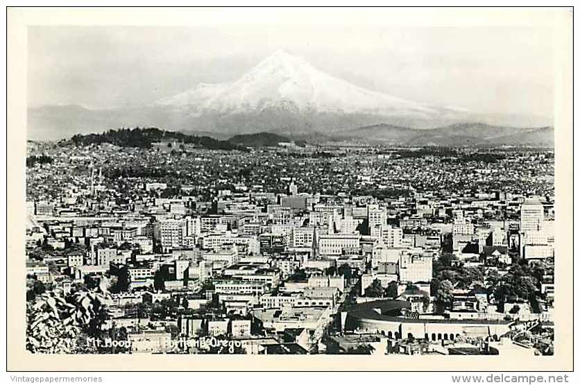 248979-Oregon, Portland, RPPC, City View, Mount Hood, Sawyers No 13-297 - Portland