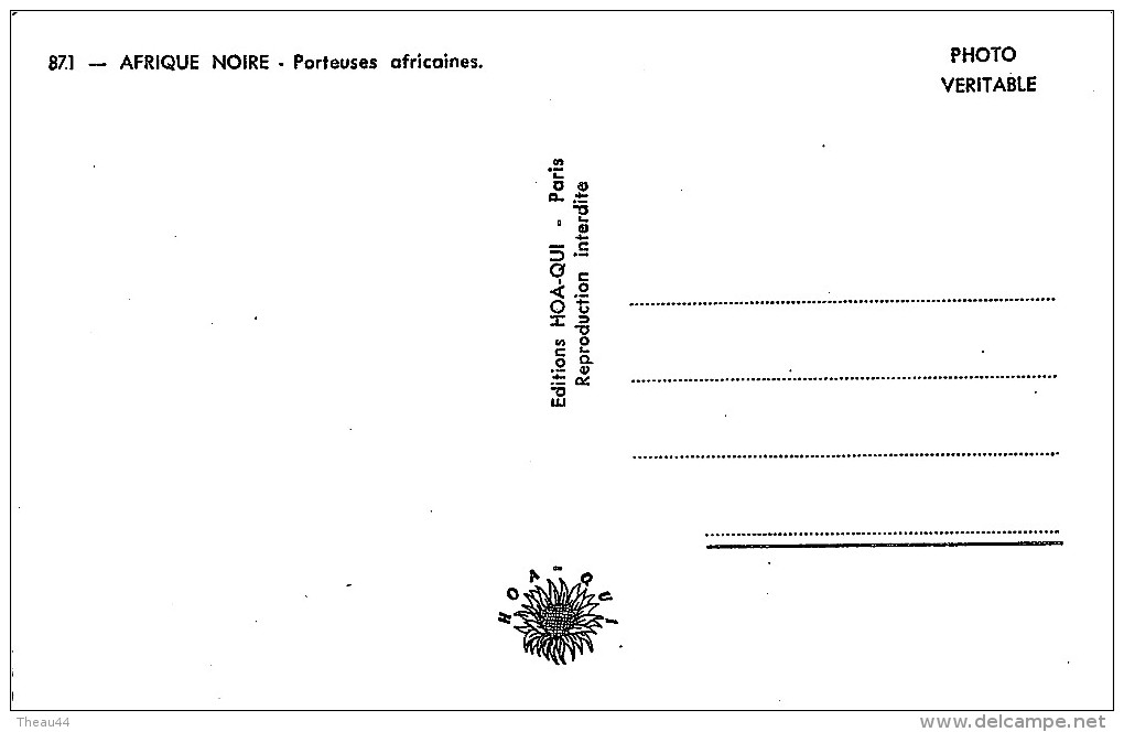 ¤¤  -   871    -  AFRIQUE  NOIRE   -  Porteuses Africaines Aux Seins Nus -   ¤¤ - Unclassified
