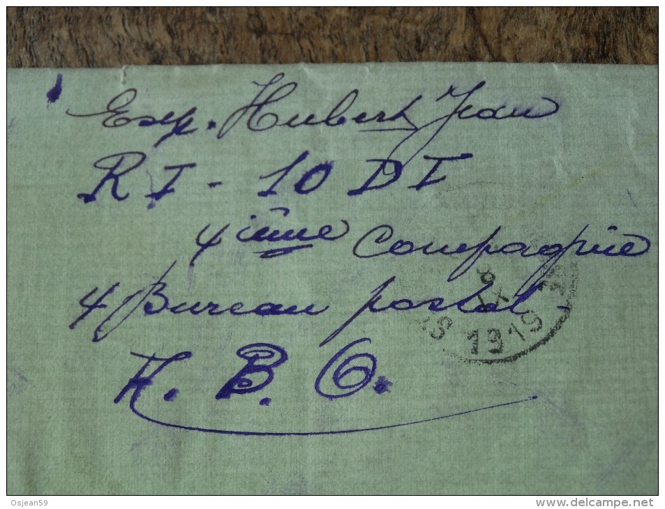 Enveloppe Avec Lettre Accompagnée-armée Belge-oblitération 4eme Bureau Postal-1919 - Armeestempel