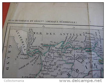 South AMERICA - With Txts About Discouvery Of Islands And Cities - A. Houzé 1846 - Seekarten