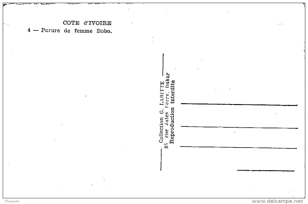 ¤¤  -  3   -   CÔTE D´IVOIRE   -   Parure De Femme Bobo  -  Scarification    -  ¤¤ - Côte-d'Ivoire