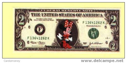 Billet De 2 DOLLARS MINNIE (N° 482/2) - Disney