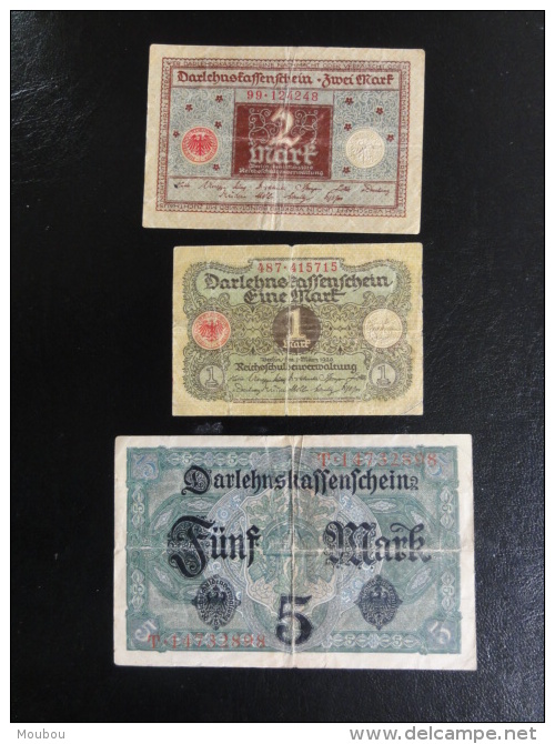 Billets De1, 2 , 5 Marks (1917 Et 1920) - A Identifier