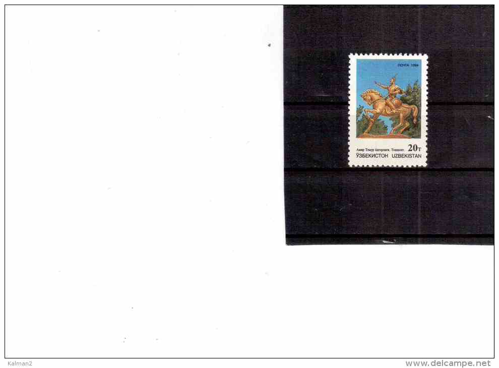 XX1495   -  UZBEKISTAN   -   STATUA EQUESTRE ** MNH  /  CAT.UNIFICATO NR. 41 - Oezbekistan