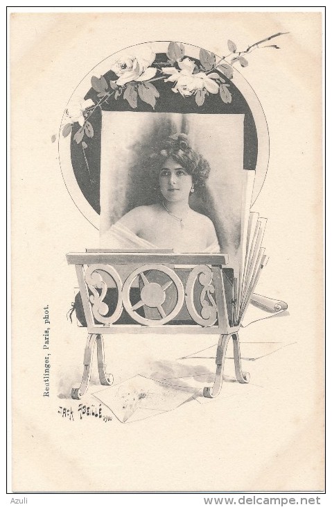 Jack ABEILLE - REUTLINGER  - Art Nouveau,  Femme, Classeur - Janser