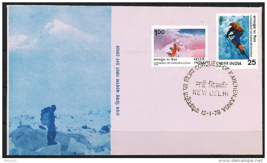 INDIEN -FDC   Mi.Nr.   747 - 748  -   Besteigung Des Kangchendzönga - FDC