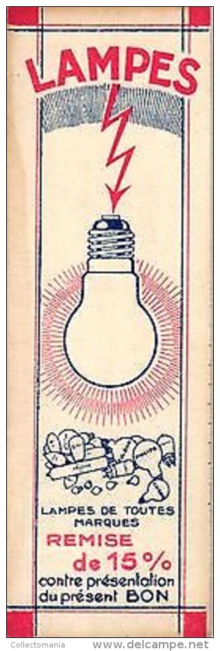 1905,  2 Bookmarkers  Boekenlegger Signet Bladwijzer Advertising Radio Philips Japanese Woman Illustr L Kalef Lamp Bulb - Bladwijzers